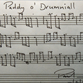 Original manuscript of 'Paddy o' Drumniall' by Paul Anderson